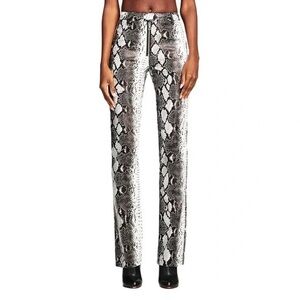 I.AM.GIA Snake Print Straight Leg Pants in Black & White